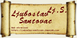 Ljuboslav Santovac vizit kartica
